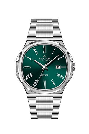 SAFİR CAM KLASİK GÜMÜŞ ERKEK KOL SAATİ NC33-298377-ANM