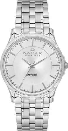 Nacar NC45-2925001-ASM Erkek Kol Saati Beyaz Kadran Metalik Gri 3 ATM