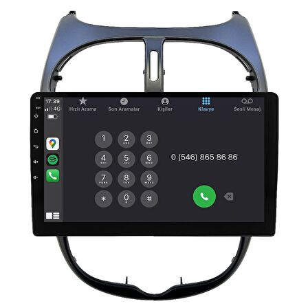 Peugeot 206 Android Multimedya Sistemi (2006-2011) CRV-4427XAA