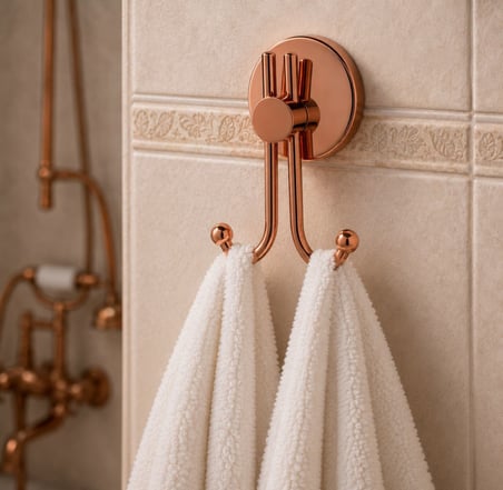 FKN Rose Gold Termal Çiftli Bornoz Askılık