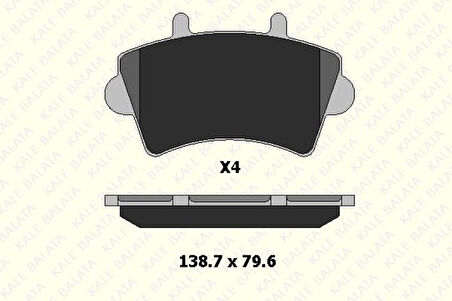 Renault On Fren Balatası Master II Movano İnterstar 01> - Kale B 23613 178 04 Ans