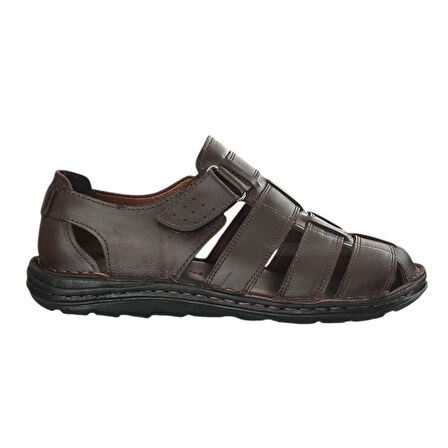 Cex 25Y TRV-8 Kahve Erkek Hakiki Deri Sandalet