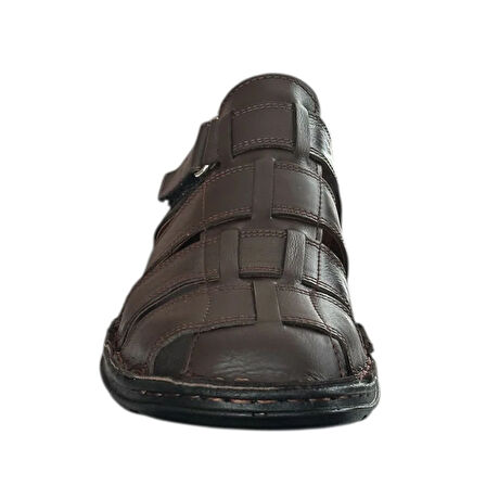 Cex 25Y TRV-8 Kahve Erkek Hakiki Deri Sandalet