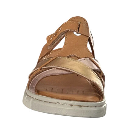 Cex 25Y NBL01 Taba Kadın Hakiki Deri Günlük Terlik