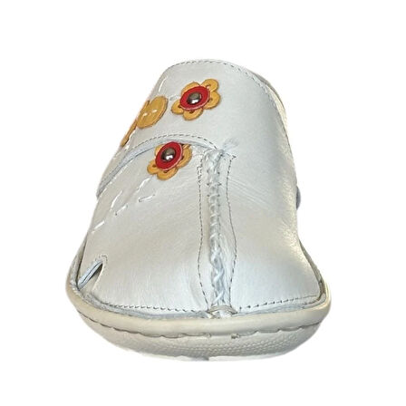 Cex 25Y NBL08 Bej Kadın Hakiki Deri Günlük Terlik