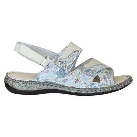 Cex 25Y NBL09 Beyaz Kadın Hakiki Deri Günlük Sandalet