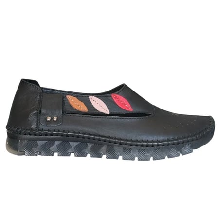 Cex 26Y NBL16 Siyah Kadın Comfort Deri Ayakkabı