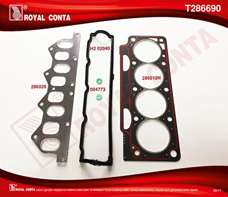 Renault Motor Takım Contası Ust Kecesiz Laguna Megane 1,8 / 2,0 8v (f3p / F3r) - Royal T286690