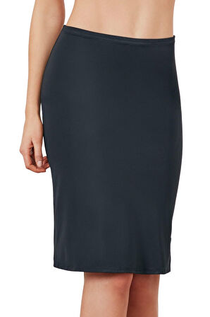 Kadın Mikropolyamid Esnek Kumaşlı Diz Altı Uzun Etek Altı Jüpon (0624) MAN0624