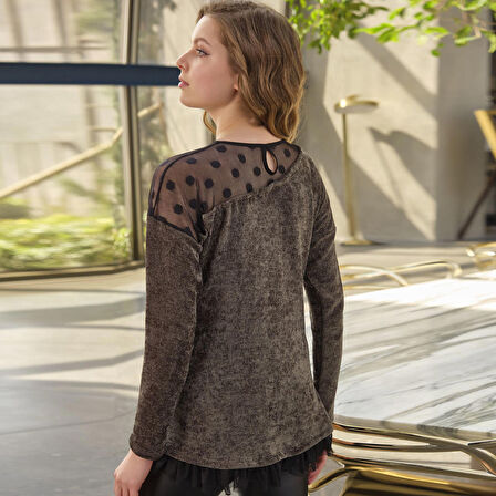 Kadın Uzun Kol T-Shirt ve Tayt Takım