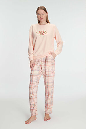 Anıl 11307 Pamuklu Kışlık Uzun Kol Kadın Pijama Takım MAN11307