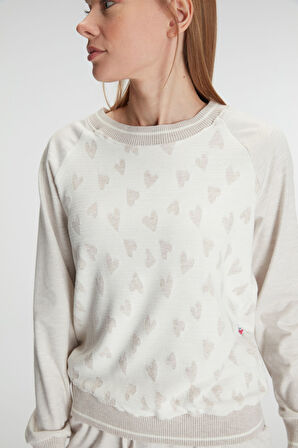 Anıl 11241 Kadın Uzun Kollu Sweatshirt Pantolon Takım Pijama Takımı MAN11241