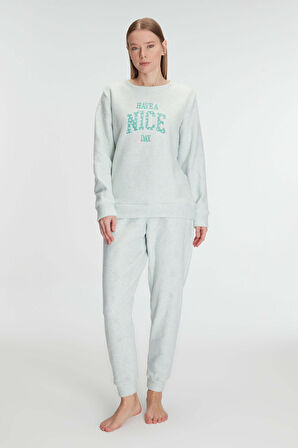 Anıl 11269 Kadın Uzun Kol Polar Pijama Takımı MAN11269