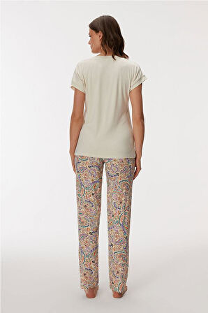 Anıl MAN11357 Kadın T-Shirt ve Pantolon Takım