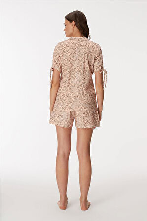 Anıl MAN11369 Kadın Kısa Kol Gömlek ve Şort Takım