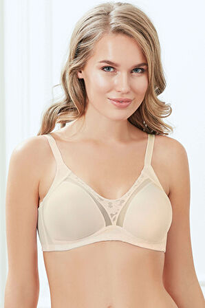 Kadın Balensiz Desteksiz Dolgusuz Toparlayıcı Dantelli Küçültücü Sütyen (3705) MAN3705