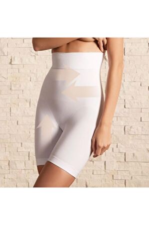 2541s Toparlayıcı Dikişsiz Kısa Paçalı Yüksek Bel Şort Korse