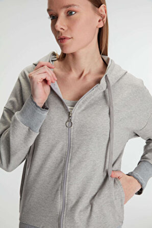 Anıl Kadın Uzun Kol Sweatshirt Kolsuz T-Shirt Pantolon Takım 11237 