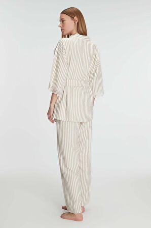 Anıl Kadın Sabahlık Atlet Pantolon Takım 11215 