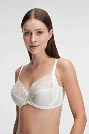 Kadın Balenli Desteksiz Dolgusuz Toparlayıcı Dantelli Küçültücü Sütyen (3633) MAN3633