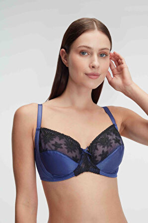 Kadın Balenli Desteksiz Dolgusuz Toparlayıcı Dantelli Küçültücü Sütyen (3633) MAN3633