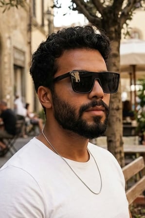 Erkek Polarize Siyah Yekpare Cam Güneş Gözlüğü 23040 C2 P