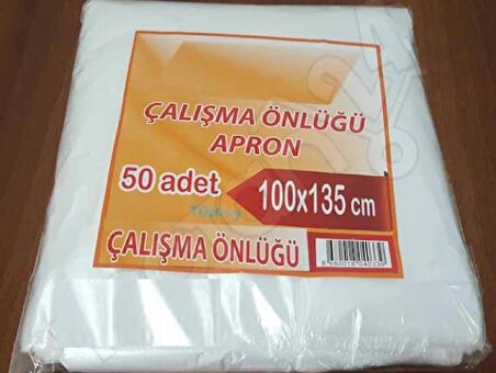 250 Adet Tek Kullanımlık Naylon Önlük Penuar Çalışma Boya Mutfak Kuaför Önlüğü Apron Kullan at