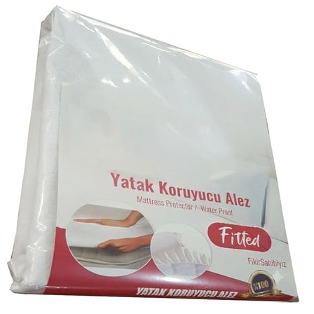 Çift Kişilik Alez 160x200 cm Fitted - Su Sıvı Geçirmez Tam Korumalı Lastikli Kaymaz Yıkanabilir Yatak Koruyucu