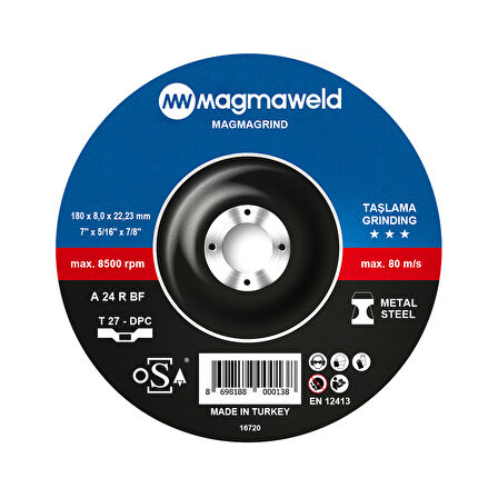 Magmaweld 180 X 8 Taşlama Taşı Magmagrınd 10 Adet