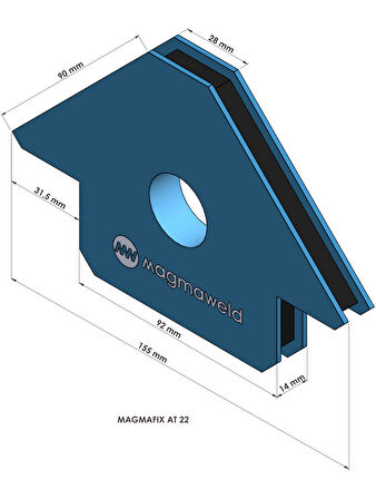 Magmaweld Magmafıx At-22 Manyetik Kaynak Gönyesi - 22 Kg