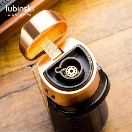 Lubinski Lion İğneli + Delicili Tek Torch Puro Çakmağı Silver LB-164