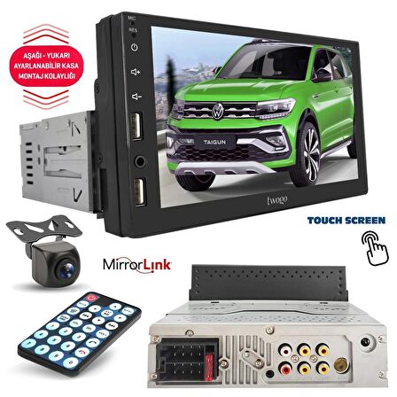 DOUBLE TEYP 7 4X50W MİRRORLİNK BT/USB/MP5/AUX/FM KAMERALI TOFAS SERİ AYARLANABİLİR TWOGO GO-ŞAHIN