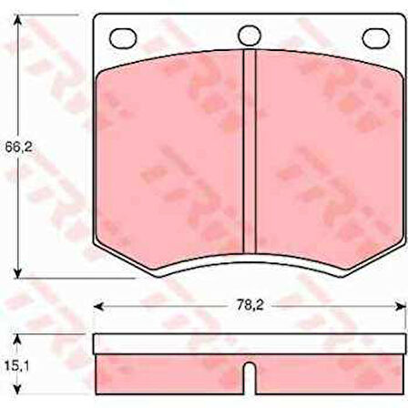 Ford On Fren Balatası Caprı II / III 2,0 / 2,3 76>85 Taunus 1,6 / 2,0 75>82 Granada 77>85 Escort II 74>80 - Trw Gdb660