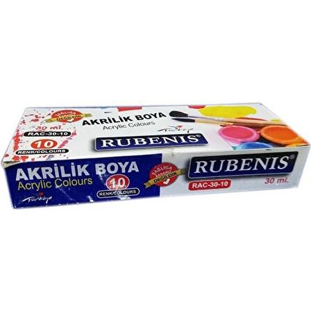 Rubenis 10 Renk Akrilik Boya Şişede