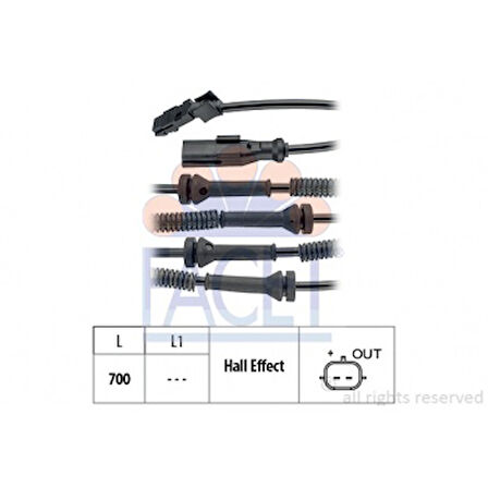 Renault On Abs (kablosu) Sensoru Trafıc II - Facet 21.0146