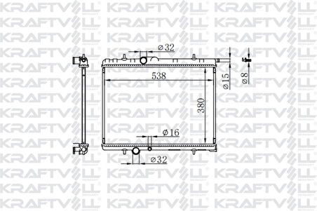 Psa Su Radyatoru P307 P206 C4 C4 (b7) Ds4 Xsara II Xsara Picasso (tu5jp4)1,6 16v Otomatık P206 Tu3jp (38 - Kraftvoll 08040043