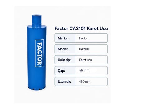 Factor CA2107 Elmas Sulu Karot Ucu 66x450 mm