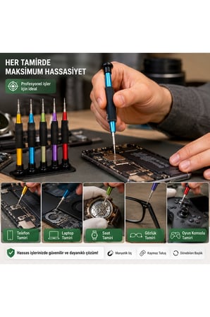 M-8222 Profesyonel 5 Parça Çok Amaçlı Hassas Tornavida Seti Telefon Bilgisayar Saat Gözlük Tamir Kiti