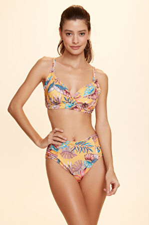 NO GOSSIP Bardot Yüksek Bel Bikini Tek Alt 229204-D