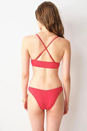 Pierre Cardin Jess V Kesim Bikini Tek Alt Kirmizi 239200