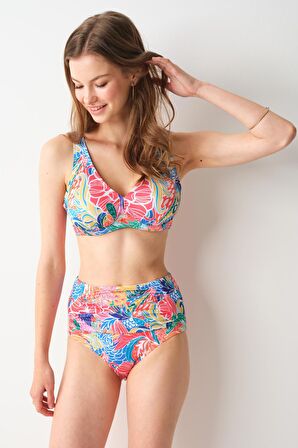 Bardot Yüksek Bel Bikini Tek Alt Carnaval 239205-D