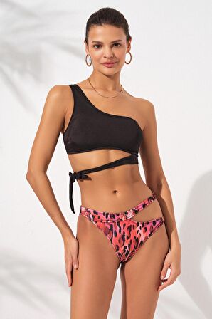 Iconic Tek Omuz Bağlamalı Bikini Blush 231227-D