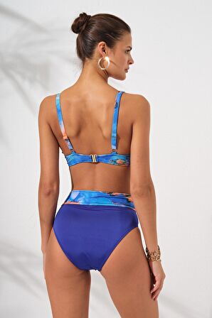 Herve Toparlayıcı Balenli Bikini Marbel 231230-D