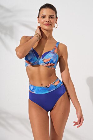 Herve Toparlayıcı Balenli Bikini Marbel 231230-D