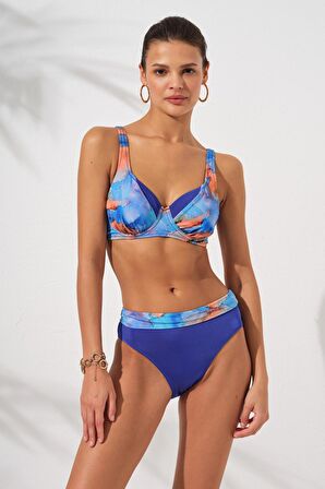 Herve Toparlayıcı Balenli Bikini Marbel 231230-D