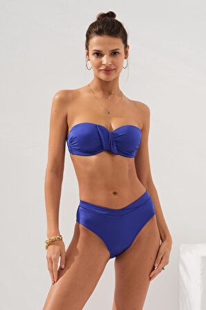 Clarke Kaplı Straplez Bikini Sax 231231
