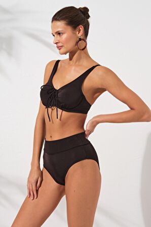 Melt Toparlayıcı Balenli Bikini Siyah 231234