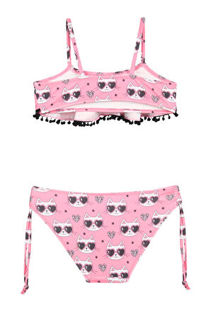 NO GOSSIP KIDS 234202-D POMPONLU ÇOCUK BIKINI