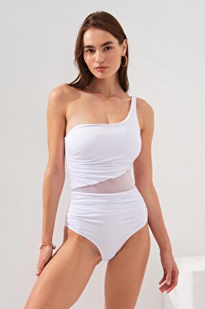 Hermes Tek Omuz Drapeli Mayo Beyaz 231138