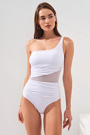 Hermes Tek Omuz Drapeli Mayo Beyaz 231138